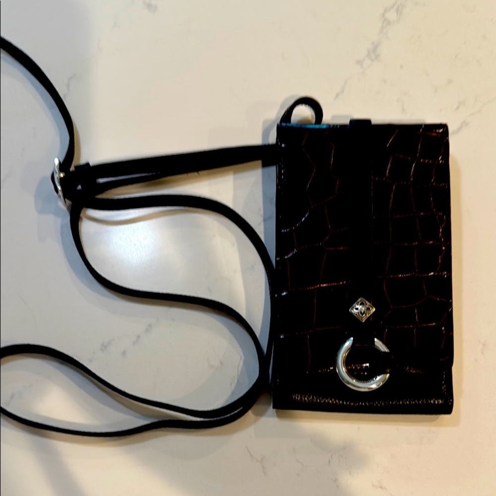 Brighton Crossbody crocodile print phone wallet